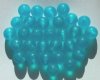 30 10mm Round Matte Turquoise Vintage Acrylics